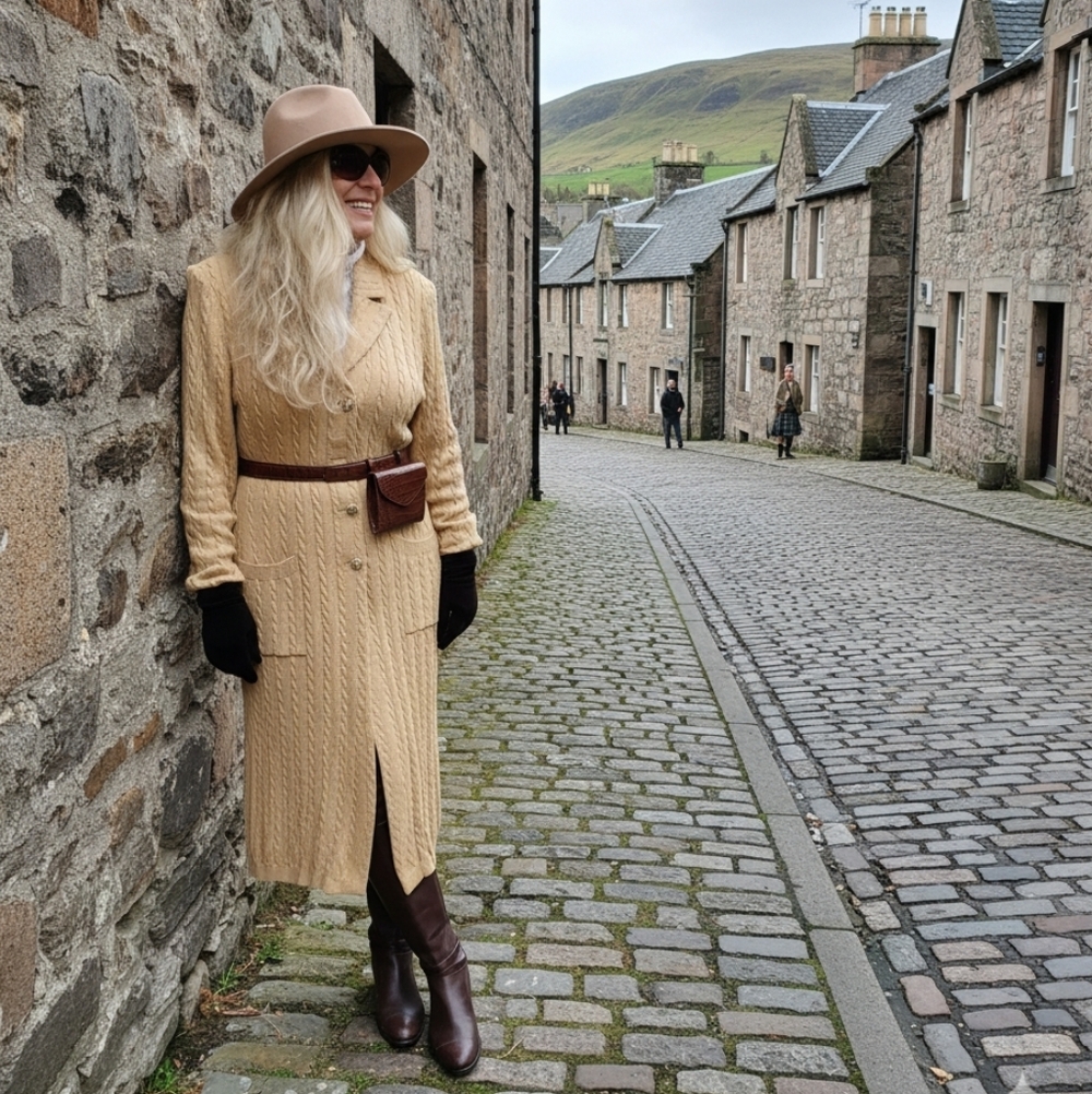 Terry Stack Like New Croc Embossed Leather Travel Belt & Wallet, L, $45